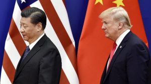 Presiden China Xi Jinping dan Presiden Amerika Serikat Donald Trump