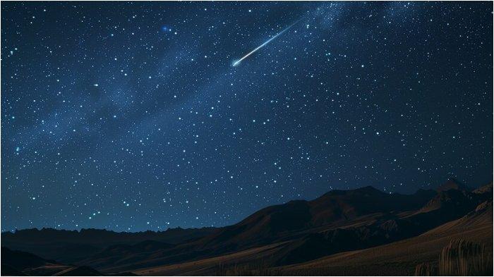 Ilustrasi hujan meteor diambil dari Freepik pada Senin (21/4/2025). Fenomena hujan meteor Lyrid diperkirakan akan menghiasi langit Indonesia, dengan puncaknya pada dini hari antara tanggal 21 dan 22 April 2025.