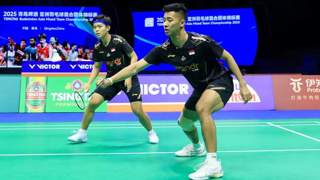 Dejan/Fadia kalah di pertandingan pertama semifinal Sudirman Cup 2025.