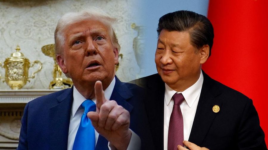 Foto: Foto kolase Presiden AS, Donald Trump dan Presiden China, Xi Jinping.